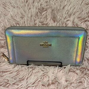 Coach Holographic Zip Wallet - Excellent Used Condition - See Pictures and Video